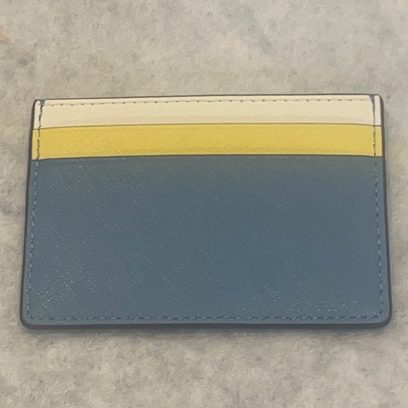 ⭐️SALE⭐️Tory Burch Blue Yonder/Calendula Card Case - Picture 2 of 4